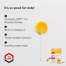 Load image into Gallery viewer, Kids Manuka Honey UMF™ 10+ Soothing Pops, 15 pops