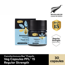 Load image into Gallery viewer, Immune Bee™ Propolis Regular Strength PFL™ 15 (30 Veg Capsules)