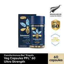 Load image into Gallery viewer, Immune Bee™ Propolis Ultra Strength PFL™ 60 (60 Veg Capsules)