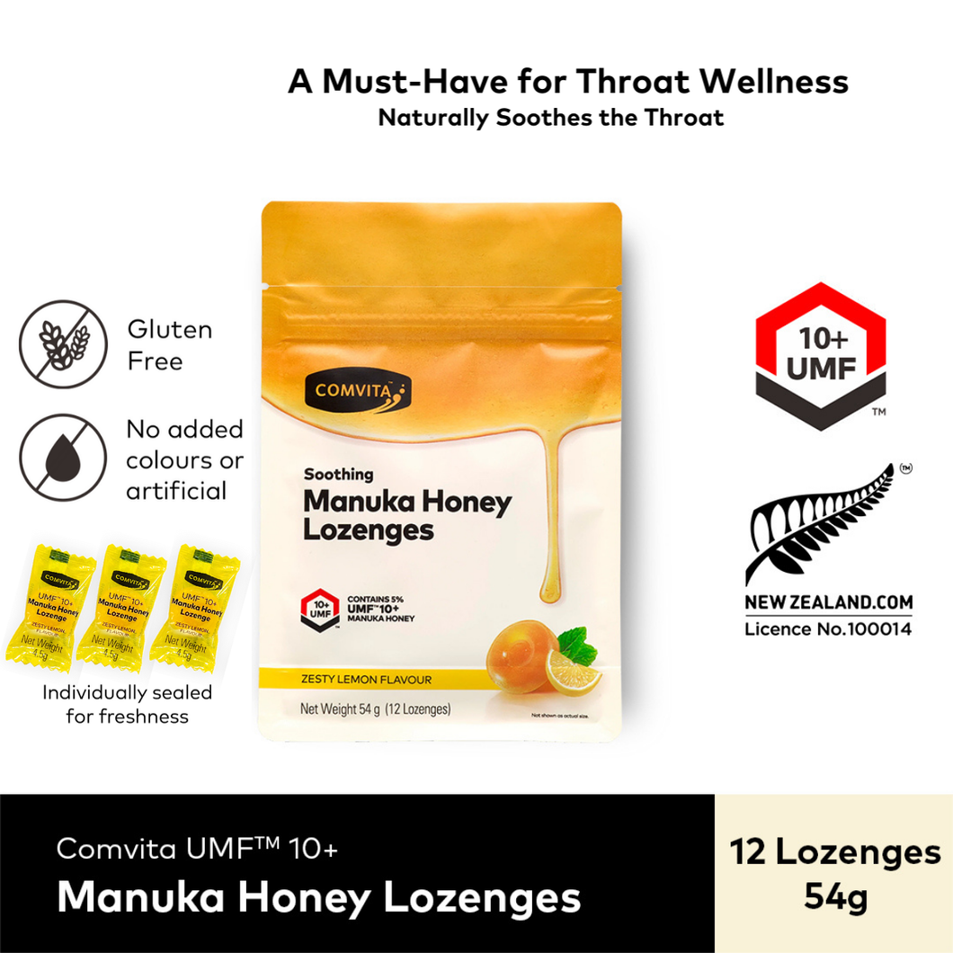 Manuka Honey Lozenges - Lemon & Honey, 12s