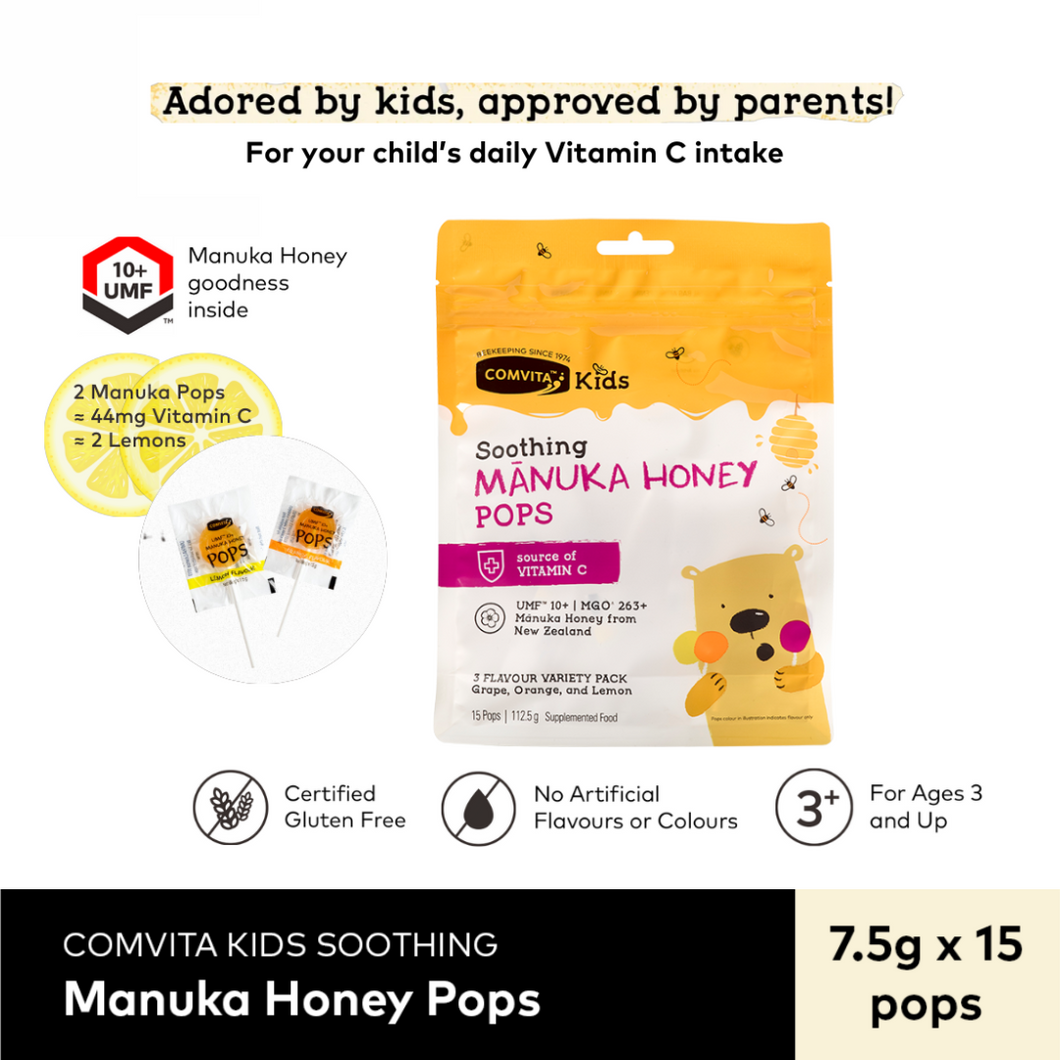 Manuka Honey UMF™ 10+ Soothing Pops, 15 pops