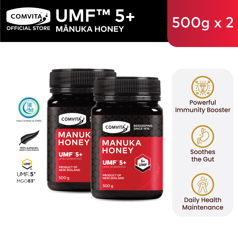 Comvita Manuka Honey UMF 5+ 500g×２ Pack of 2] UMF 5+ Manuka Honey, 500 g – Comvita Singapore
