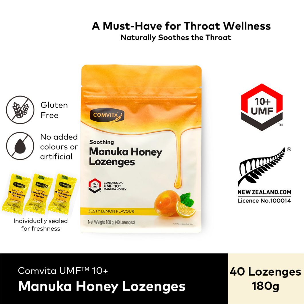 Manuka Honey Lozenges - Lemon & Honey, 40s