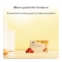 Load image into Gallery viewer, Comvita Manuka Honey Lozenges with Ginger 6s
