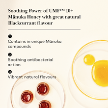 Load image into Gallery viewer, Comvita Manuka Honey Lozenges with Blackcurrant 6s
