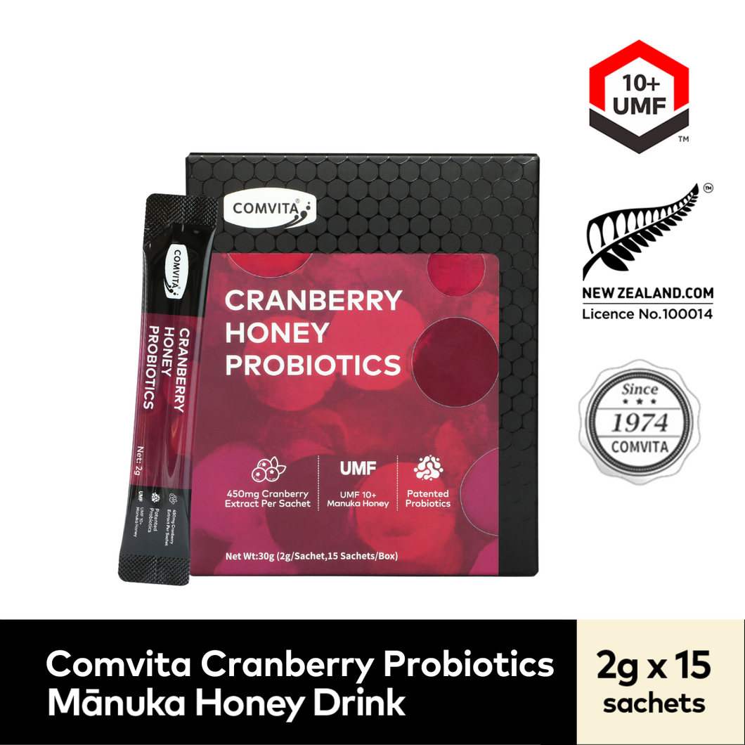 Cranberry Probiotics Manuka Honey Drink, 15 Sachets