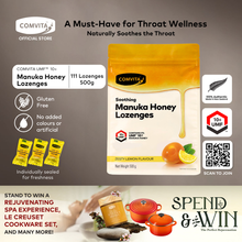 Load image into Gallery viewer, Manuka Honey Lozenges - Lemon &amp; Honey, 111s
