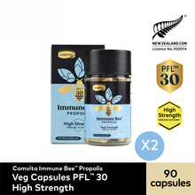 Load image into Gallery viewer, Immune Bee™ Propolis High Strength PFL™ 30 (90 Veg Capsules)
