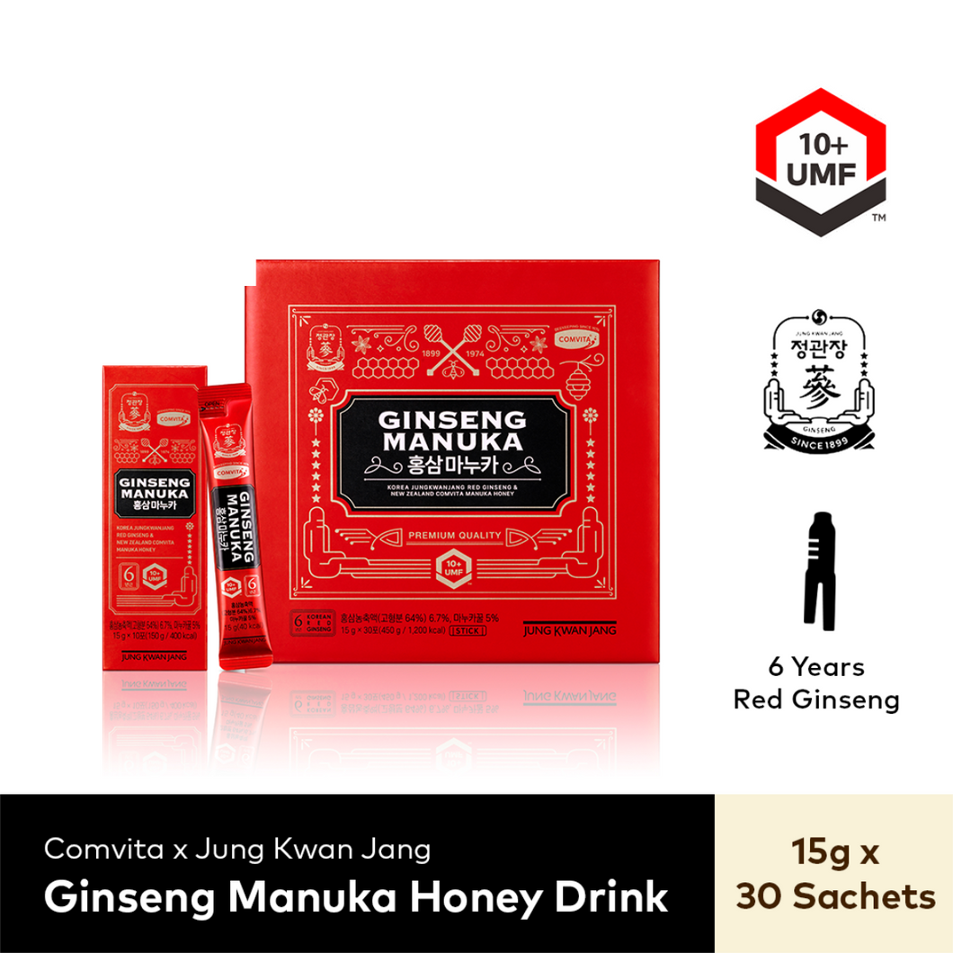 Comvita x JKJ Red Ginseng Manuka Honey, 30 sachets