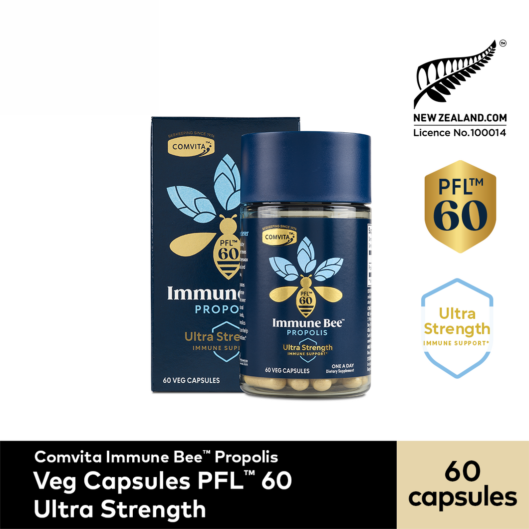 Immune Bee™ Propolis Ultra Strength PFL™ 60 (60 Veg Capsules)