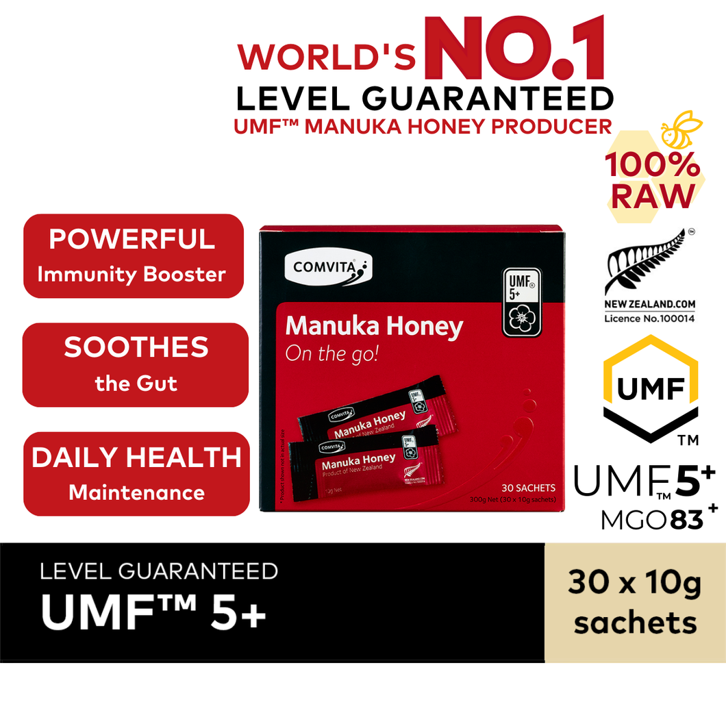 UMF™ 5+ Manuka Honey, 30 sachets.