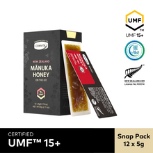 Load image into Gallery viewer, UMF™ 15+ Manuka Honey Snap Pack 12s (5gx12)
