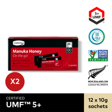 Load image into Gallery viewer, UMF™ 5+ Manuka Honey, 12 sachets.
